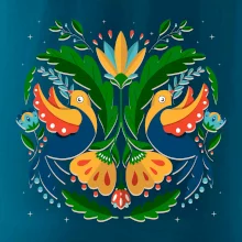 Folklor - dvě holubice