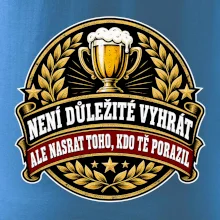 Není důležité vyhrát - pivní pohár a zlatý vavřín