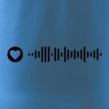 Zamilovaný Spotify kód na prsu