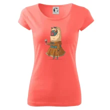 Alpaka s vínem žena