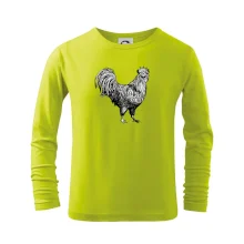 Kohout kreslený černobílý