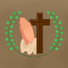 Věnec - kříž a modlení