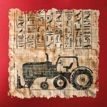 Egyptské hieroglyfy traktor