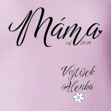 Máma od roku + jména dětí dole vlevo