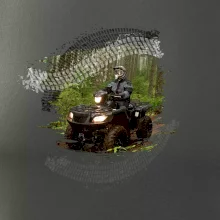 ATV čtyřkolka v lese