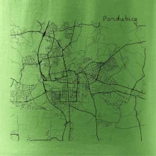 Mapy měst černobílé Pardubice