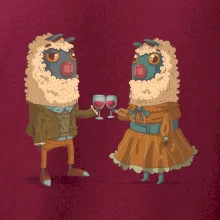 Alpaky s vínem pár