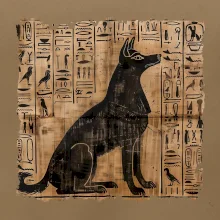 Egyptské hieroglyfy pes