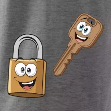 Parové triko - Zámek a klíč