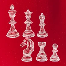 Šachové figurky kreslené