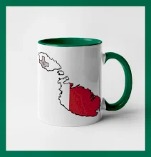 Mapa Malta s vlajkou