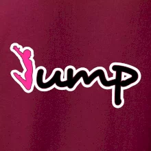 Jump - nápis a panáček