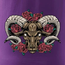 Hlava berana s růžemi