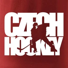 Czech hockey - nápis s hokejistou - Mistrovství světa v ledním hokeji 2026