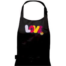 Love nápis s květinou