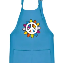 Peace symbol s kreslenou květinou