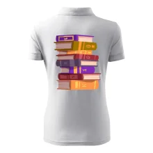 Knihomol stojící knihy