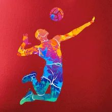 Volejbalista splash s míčem