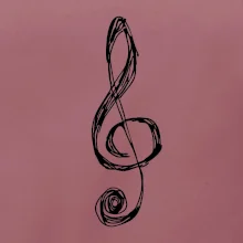 Houslový klíč kreslený