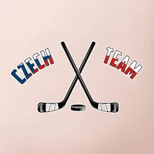 Czech team - hokejky a puk