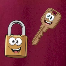 Parové triko - Zámek a klíč