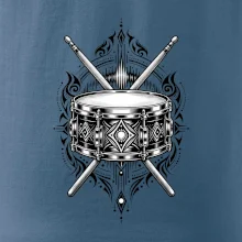 Ornamentální buben s paličkami - černobílý symbol