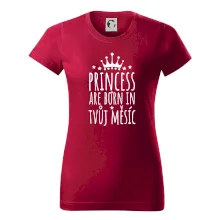 Princesses are born in (vlastní nápis měsíc narození)