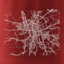 Mapy měst černobílé Budějce