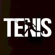 Tenis nápis silueta