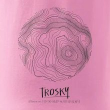 Trosky - vrstevnice v kruhu