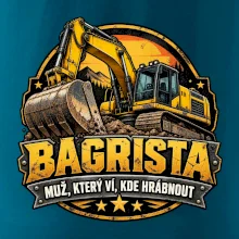 Bagrista muž který ví kde hrábnout