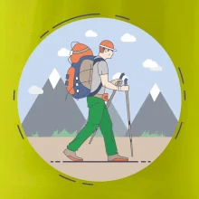 Barevný párový motiv na hory