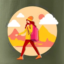 Barevný párový motiv na hory