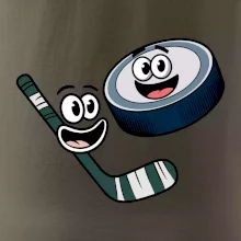 Parové triko - Puk a hokejka