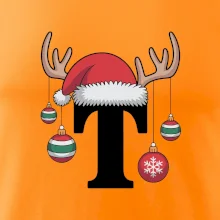 Vanoční rodinná trička - písmeno a čepice