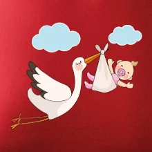 Čáp čekáme miminko - holka