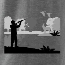 Lovec a ohař v lese