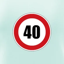 Dopravní značka - omezení rychlosti 40