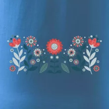 Folklor - květiny v řadě