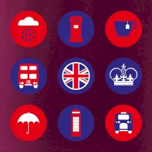 Anglie symboly v kruzích