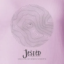 Ještěd - vrstevnice v kruhu
