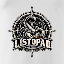 Listopadový štír v kompasu s whisky