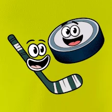 Parové triko - Puk a hokejka