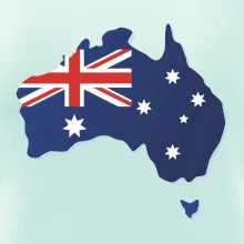 Austrálie - vlajka mapa