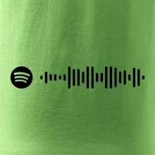 Spotify kód na prsu