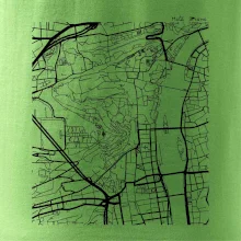Praha Malá Strana - Mapa černobílá