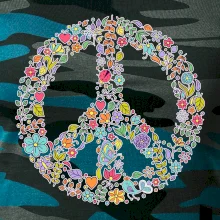 Peace symbol lístečky