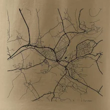 Mapy měst černobílé Turnov