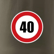 Dopravní značka - omezení rychlosti 40