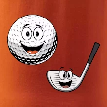 Parové triko - Golfová hůl a míček